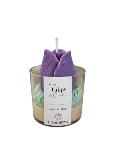 Mini vela Tulips & crema