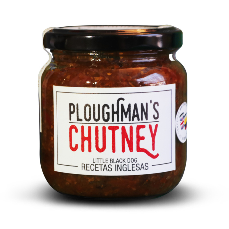 Ploughman's chutney o conserva británica de ajo manzana y especias
