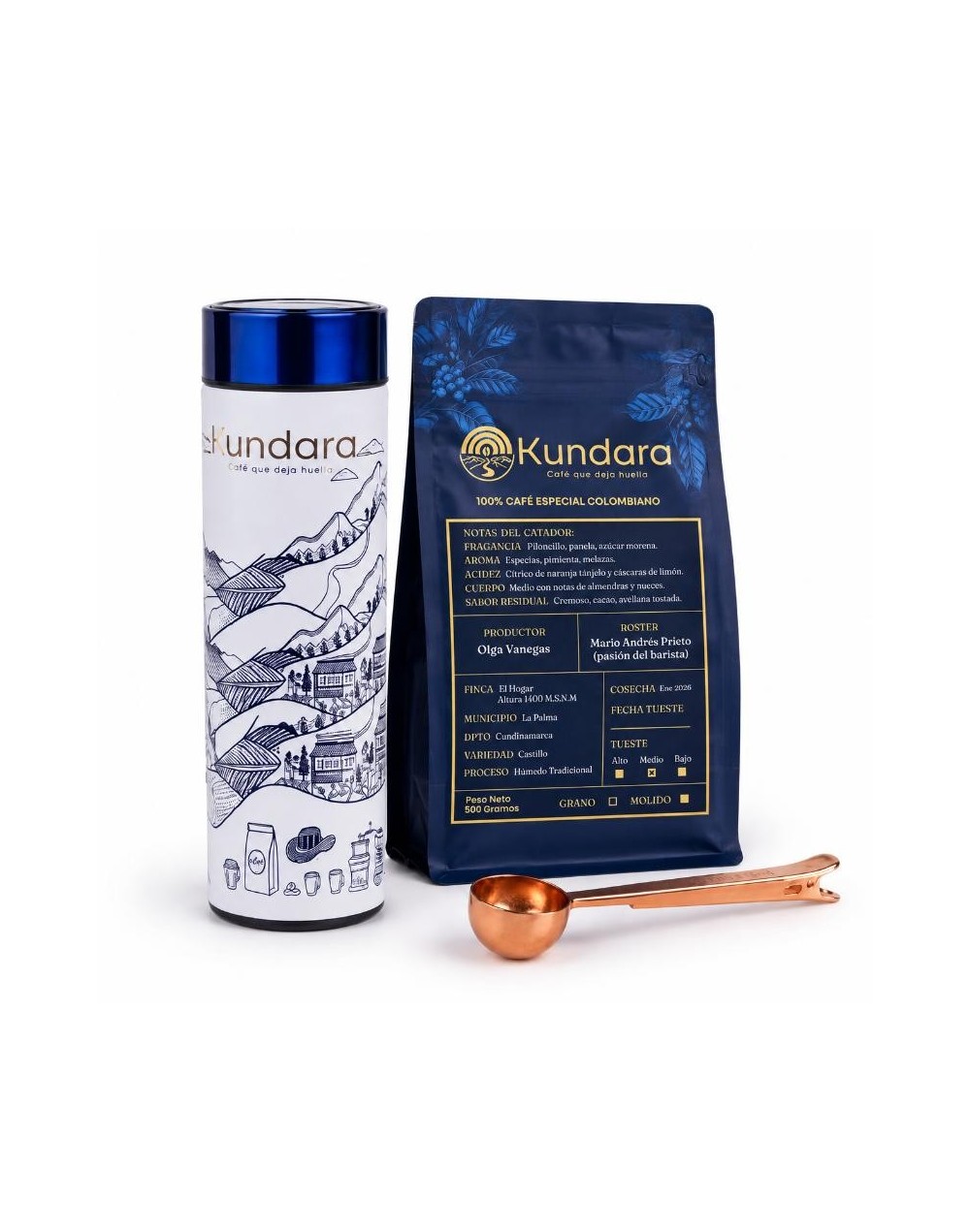 Kit Reserva de Energía Kundara – Café de origen con termo digital