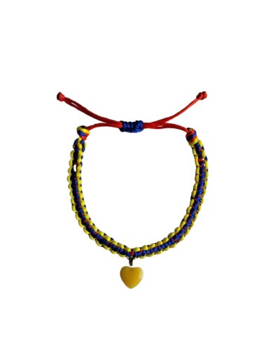 Collar Ajustable Mascotas Hilo Seda Bandera Colombiana 