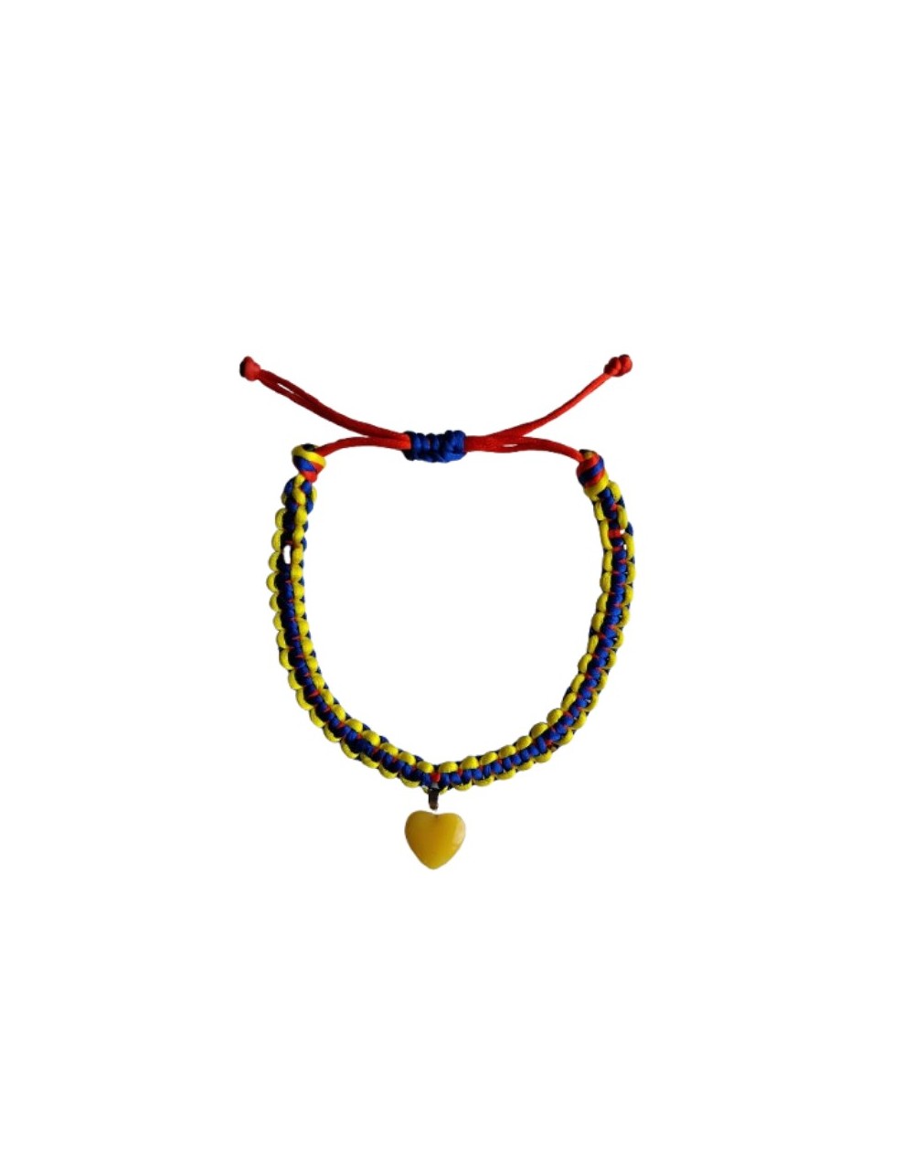 Collar Ajustable Mascotas Hilo Seda Bandera Colombiana 