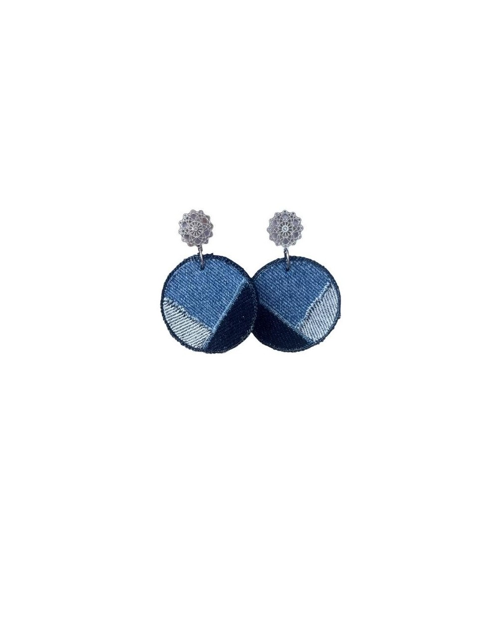 Aretes Redondos Denim