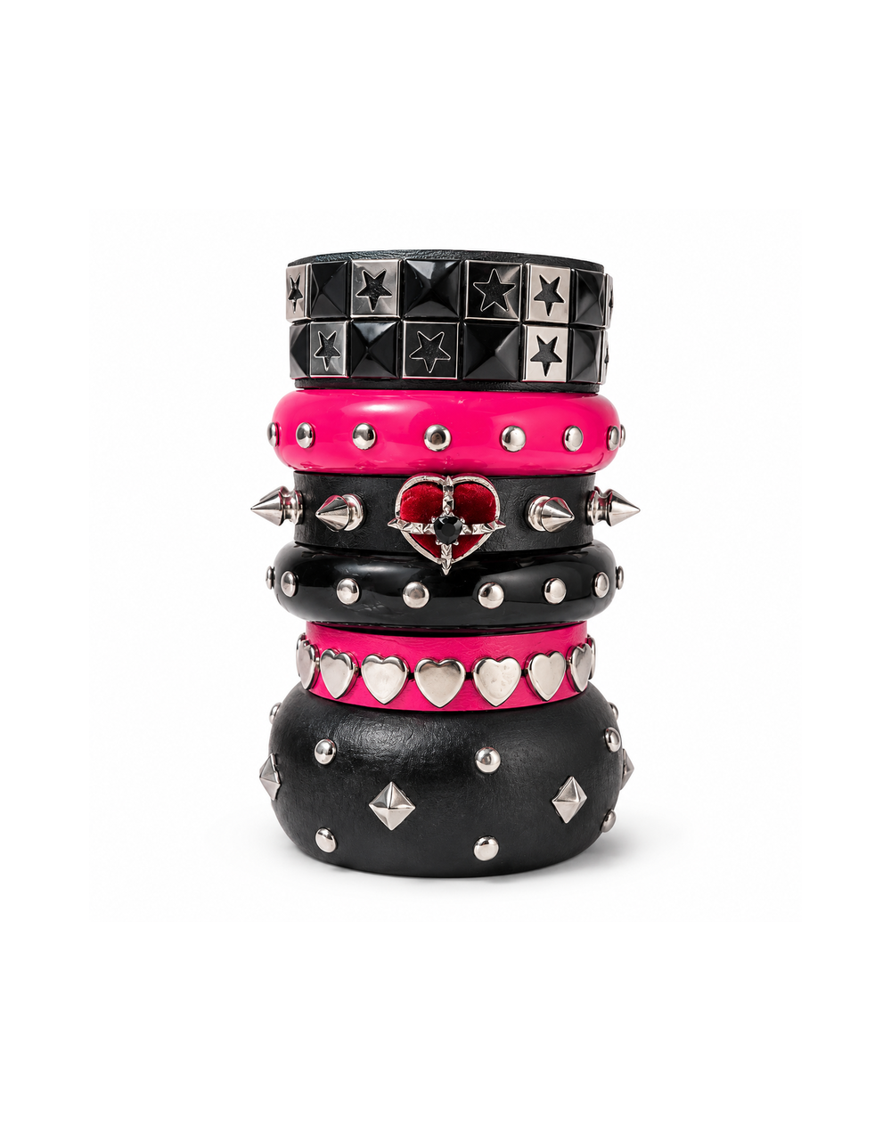 Set de Brazaletes Punk Heart