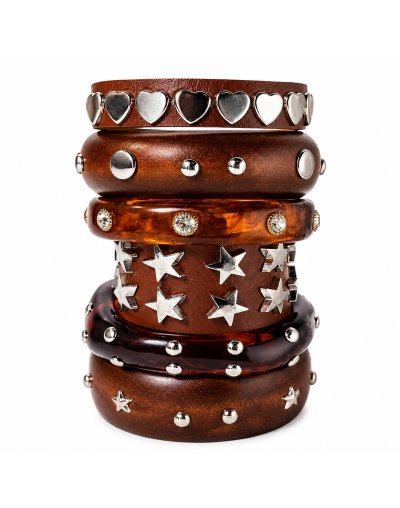Set de Brazaletes Urban Luxe – Tono Café & Ámbar