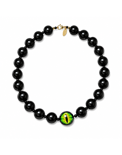 Collar Ojo de Dragón – Ónix Negro