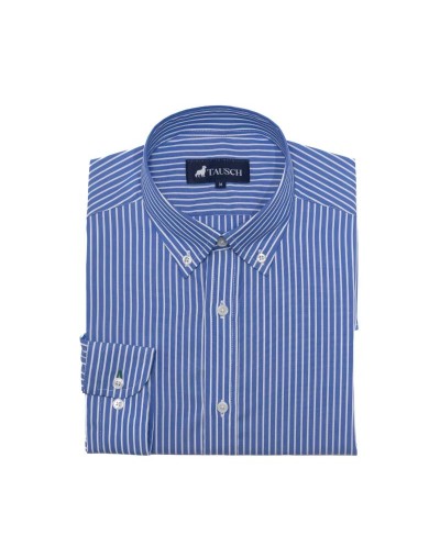 CAMISA HOMBRE RAYAS AZUL MEDIO