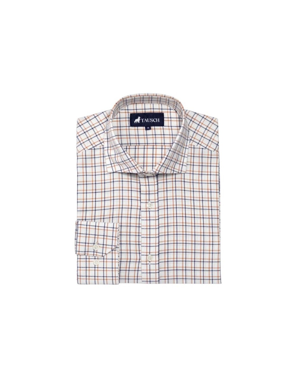 CAMISA HOMBRE CUADRO VENTANA AZUL NARANJA