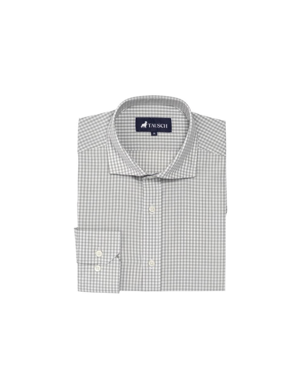 CAMISA HOMBRE CUADRO GRIS PERLA