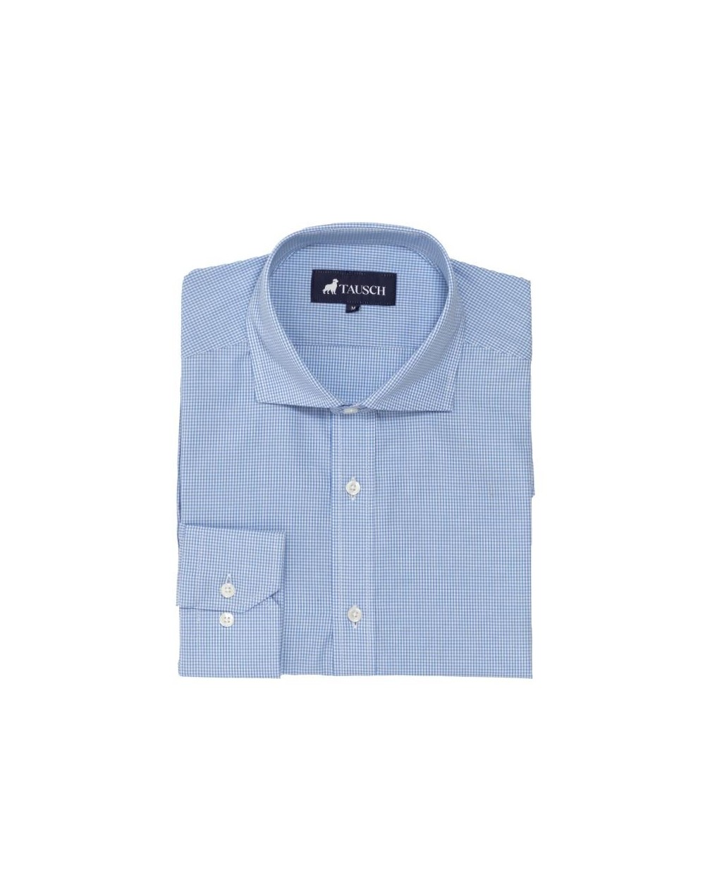 CAMISA HOMBRE MINICUADRO AZUL CLARO