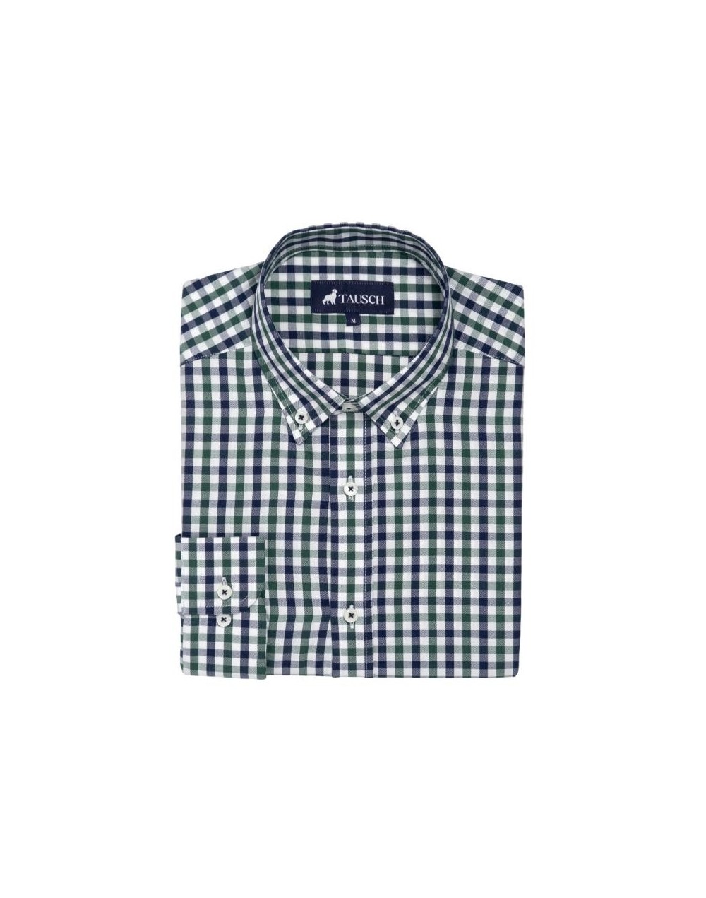 CAMISA HOMBRE CUADRO VERDE AZUL OSCURO