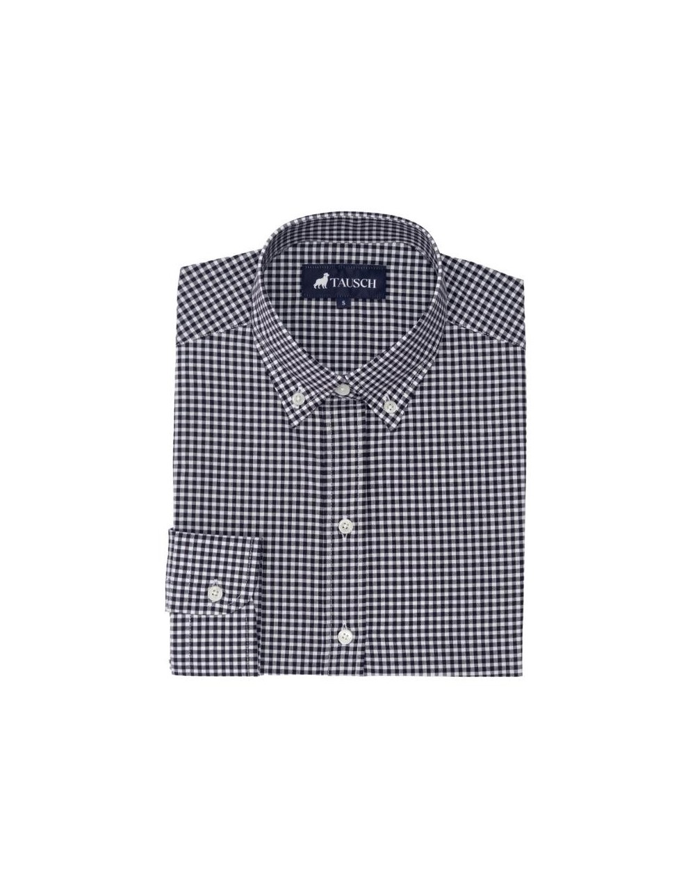     BLUSA DAMA CUADRO AZUL OSCURO MEDIA NOCHE