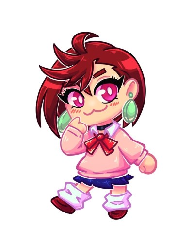 Sticker Dandadan Momo Ayase Chibi