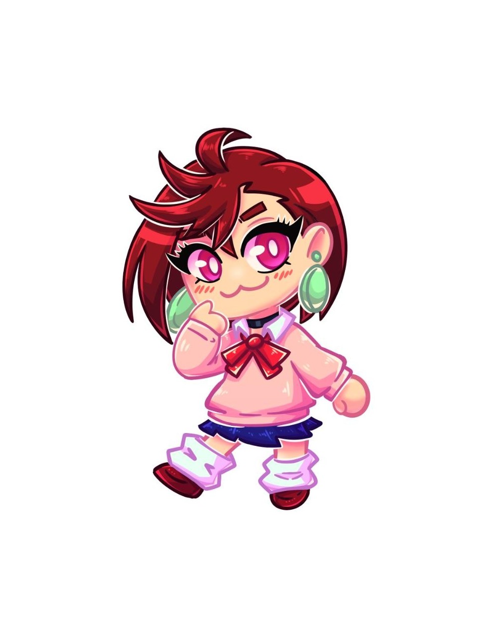 Sticker Dandadan Momo Ayase Chibi