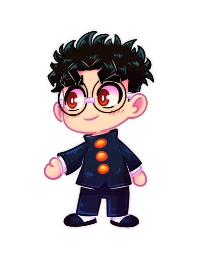 Sticker Dandadan Okarun Chibi