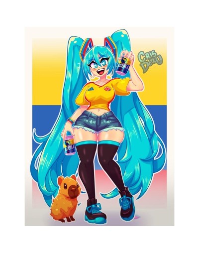 Poster Miku Capibara