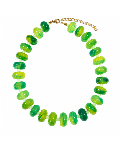 Collar Acrílico Órbita Verde Intenso