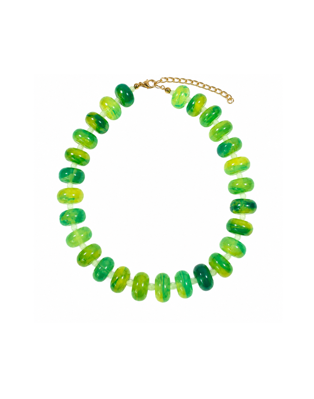Collar Acrílico Órbita Verde Intenso