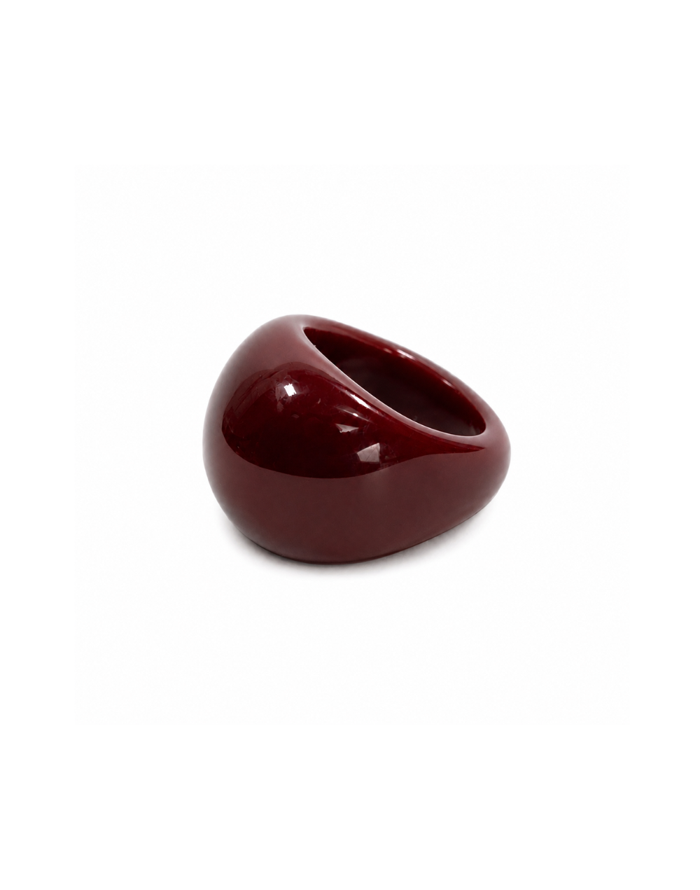 Anillo Circulo Vinotinto Talla 7.5