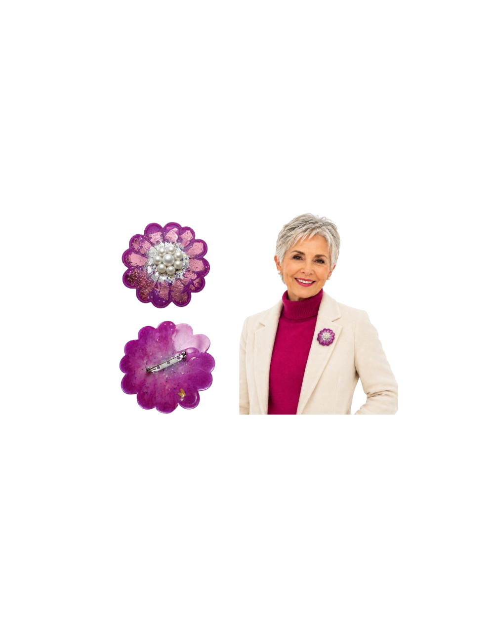PRENDEDOR MARGARITA ROSA 