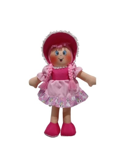 Muñeca trapo gorro rojo