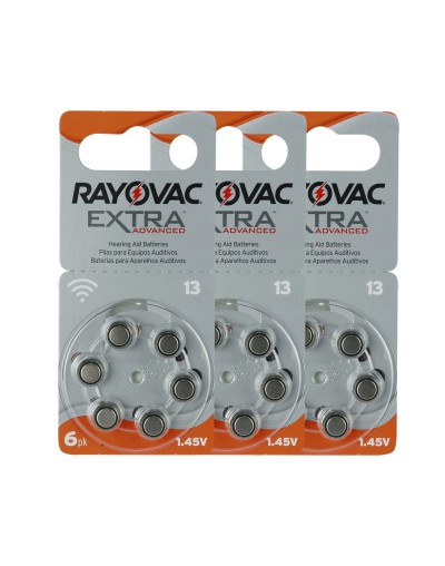 18 PILAS AUDITIVAS N 13 MARCA RAYOVAC