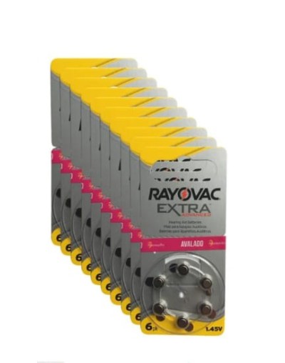 60 PILAS AUDITIVAS N 10 MARCA RAYOVAC