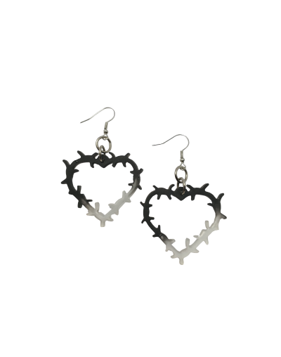 Aretes Corazón en Resina
