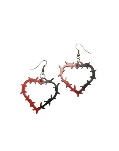Aretes Corazón en Resina