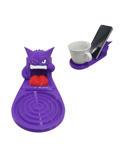 Soporte para celular y portavaso de Gengar