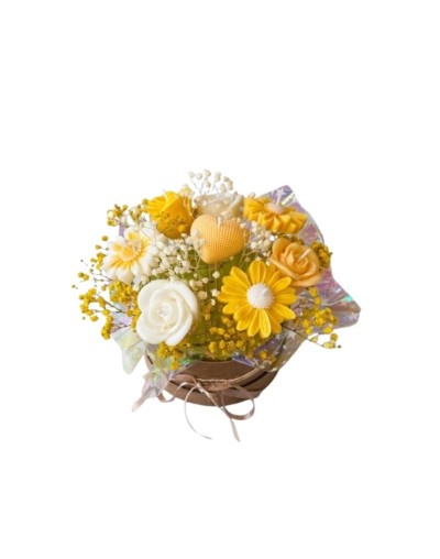 BOUQUET FLORAL EN CERA 
