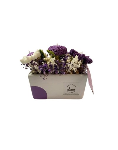 Materas con flores en vela