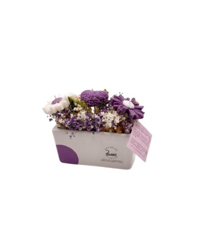 Materas con flores en vela