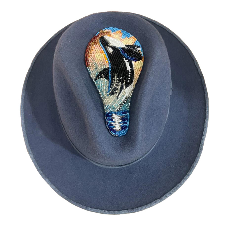 Sombrero Blue whale felt hat