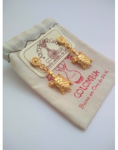 Arete Colgante Tortuga Quimbaya