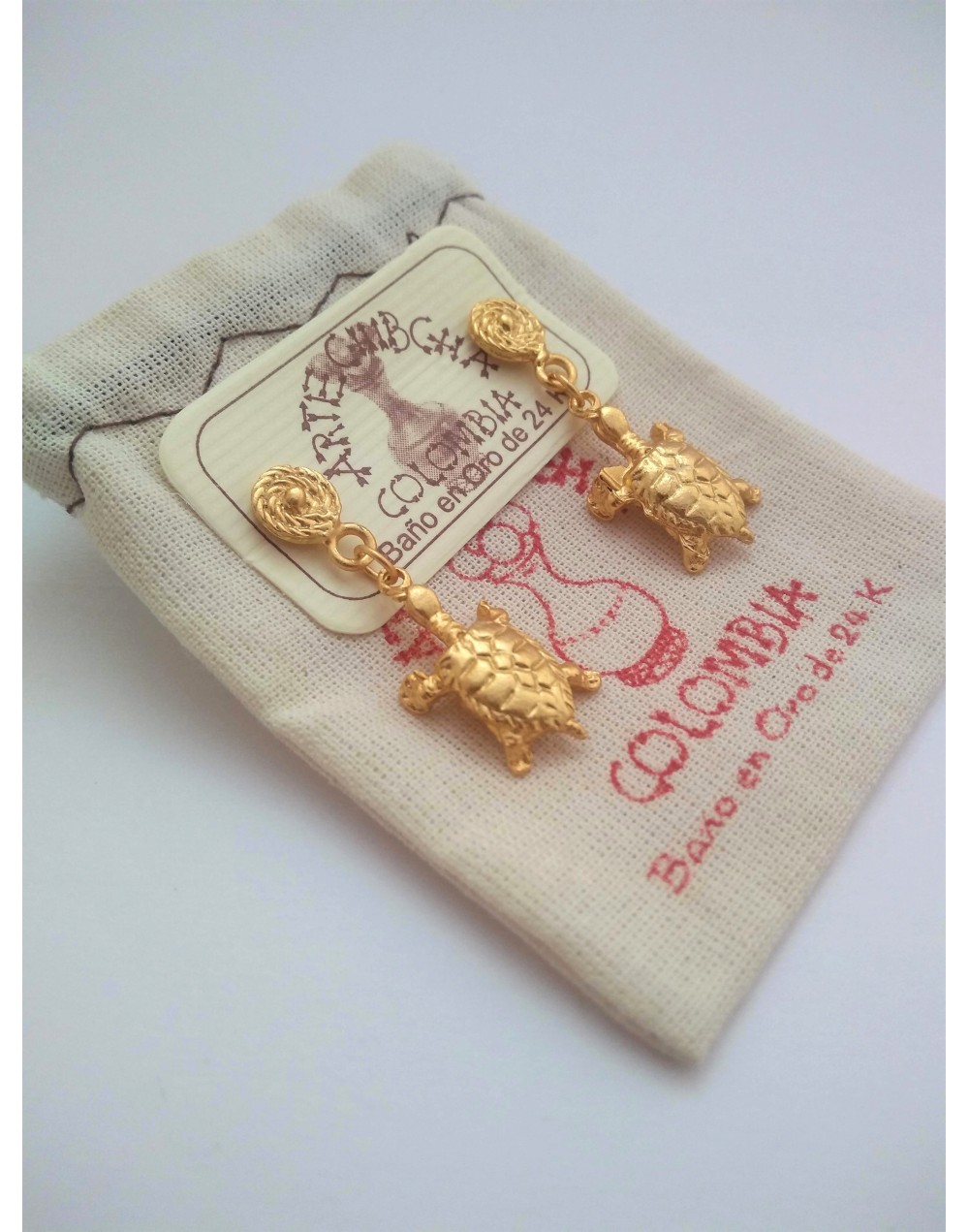 Arete Colgante Tortuga Quimbaya