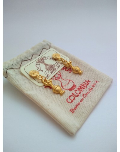 Arete Colgante Poporo Quimbaya