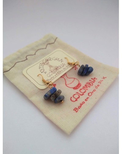 Arete Colgante Piedra Lapislazuli