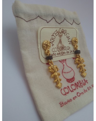 Arete colgante figura antropomorfa Sinu