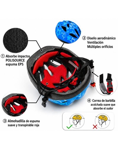 Juego de Almohadillas Internas para Casco de Bicicleta