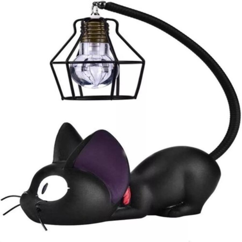 Lámpara de mesa kiki’s cats, lámpara de gato de resina
