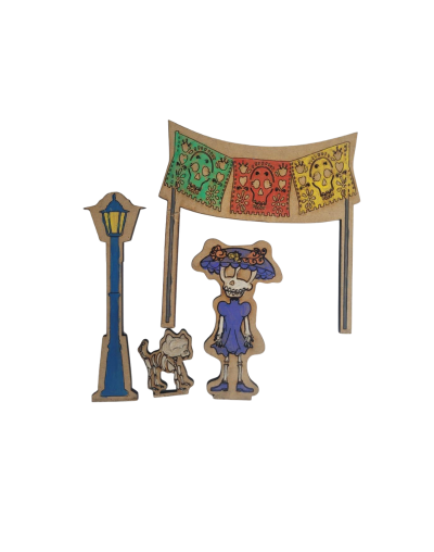 Diorama El Día de los Muertos de Catrina