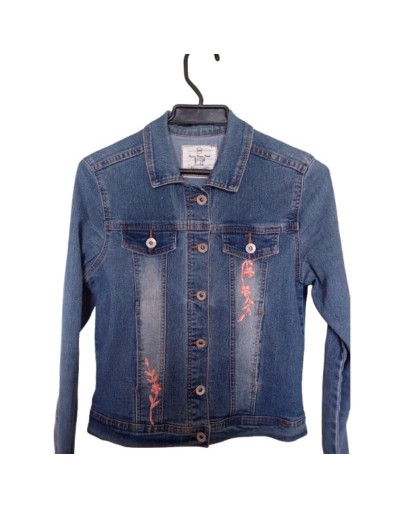 Chaqueta demin coral