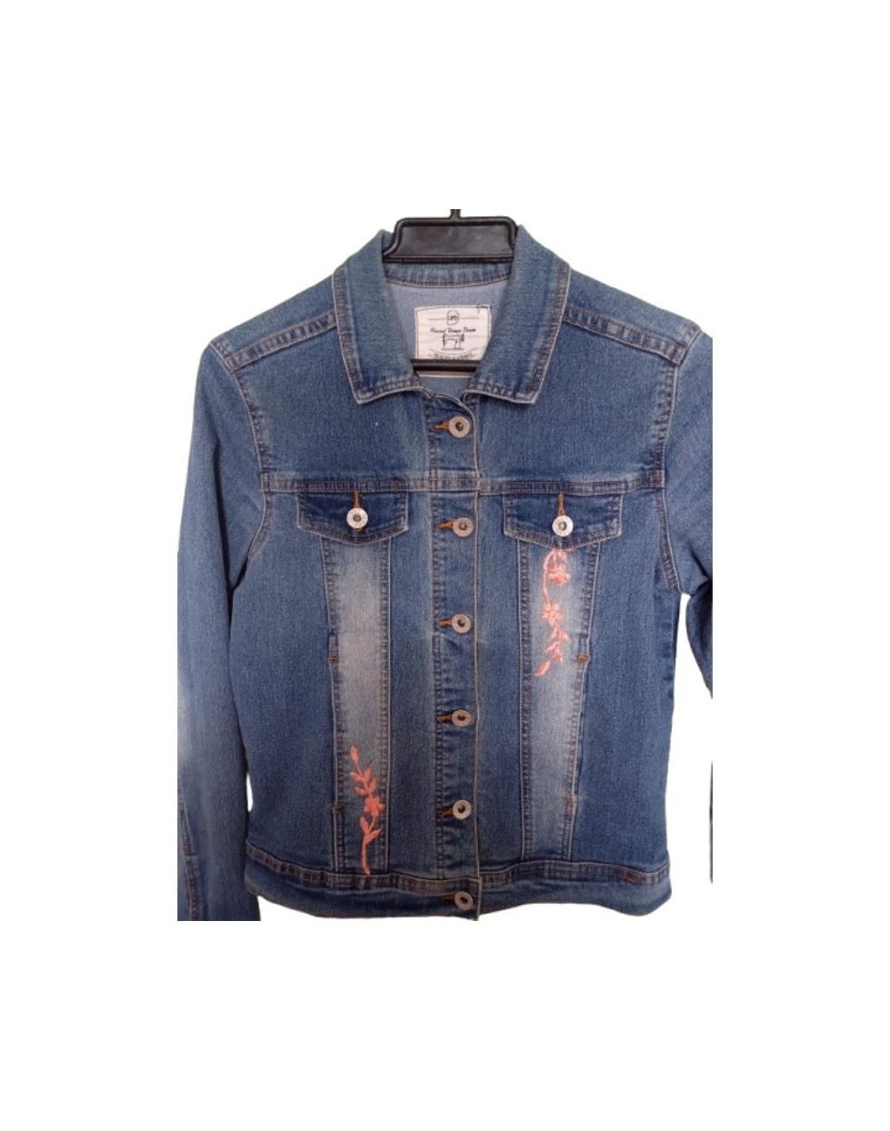 Chaqueta demin coral