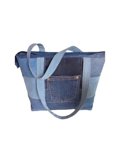Bolso denim decorado