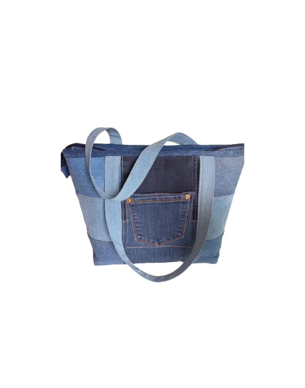Bolso denim decorado