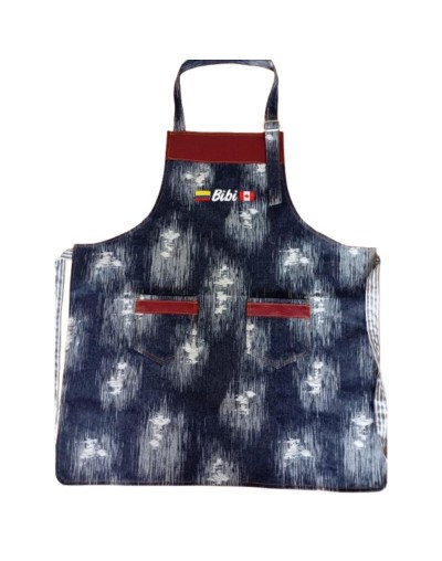 Delantal en denim con detalles