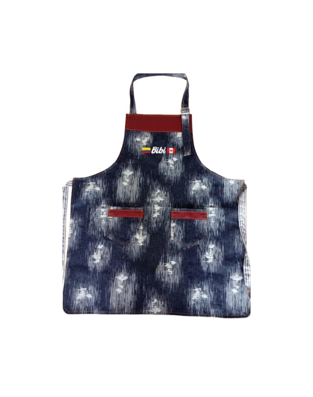 Delantal en denim con detalles