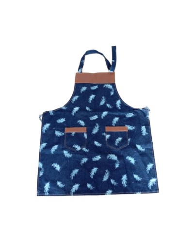 Delantal en denim con detalles