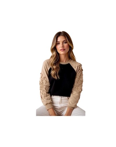 Sweater Color Block Diseño 3D