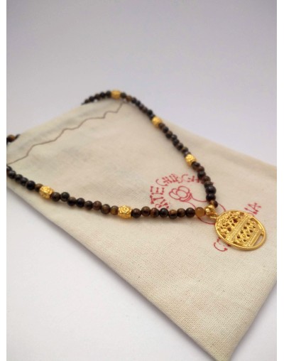 Collar Ojo de tigre 4mm